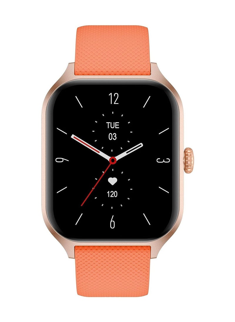 Xcell - Xcell G7 Talk Professional Smart watch 1.96 HD Screen, Heart Rate,BP,Oxygen Monitoring, Receive & Make Calls, Water Resistance: IP67,1 Week Battery Life,Compatibility: iOS-Android - Orange - Image 1