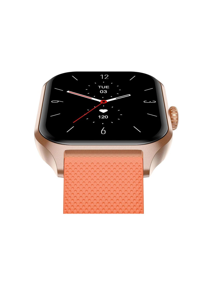 Xcell - Xcell G7 Talk Professional Smart watch 1.96 HD Screen, Heart Rate,BP,Oxygen Monitoring, Receive & Make Calls, Water Resistance: IP67,1 Week Battery Life,Compatibility: iOS-Android - Orange - Image 1