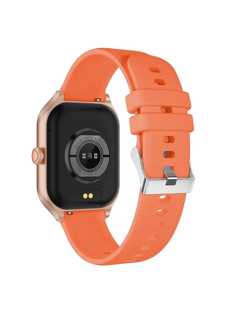 Xcell - Xcell G7 Talk Professional Smart watch 1.96 HD Screen, Heart Rate,BP,Oxygen Monitoring, Receive & Make Calls, Water Resistance: IP67,1 Week Battery Life,Compatibility: iOS-Android - Orange - Image 1