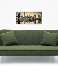 Multi Home Furniture Modern Design MH-107SB GREEN SOFA CUM BED OR 3 Seater Sofa FABRIC 3-Seater Sofa,Made of finiest fabric sofa cum bed is Foldable Futon Bed for Living Room –(GREEN)  - Image 2
