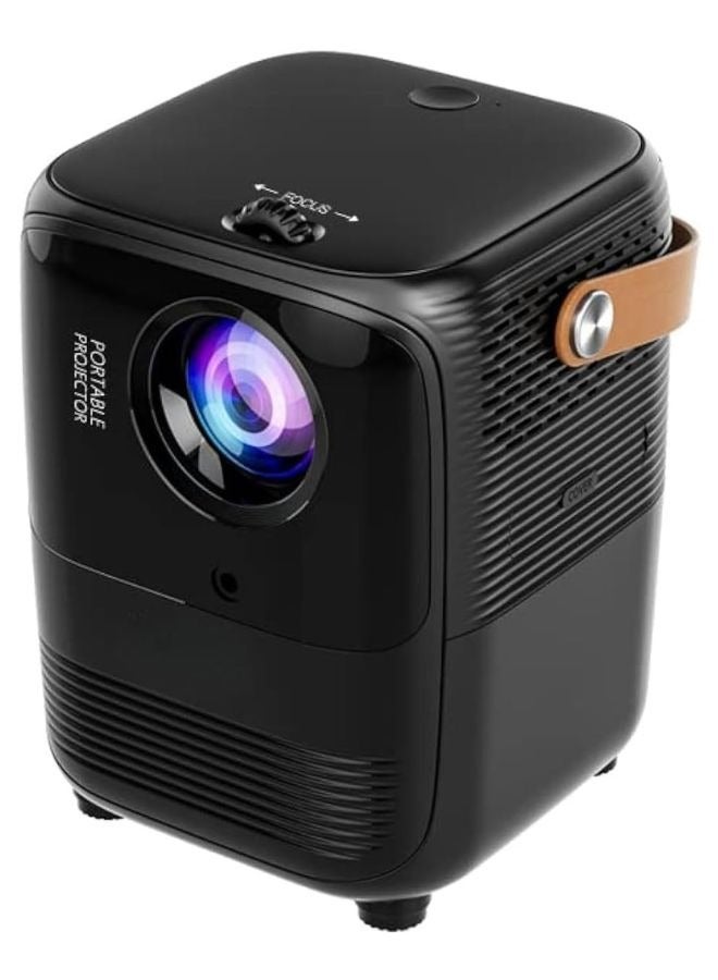 Umiio A008 Intelligent Screen Projector 5G WiFi & Bluetooth, 1080P HD Home Entertainment Hub, Compact Design, Wireless Streaming, Smart Projection, Higher Resolution Brightness, For Move Music TV Game Casting Black