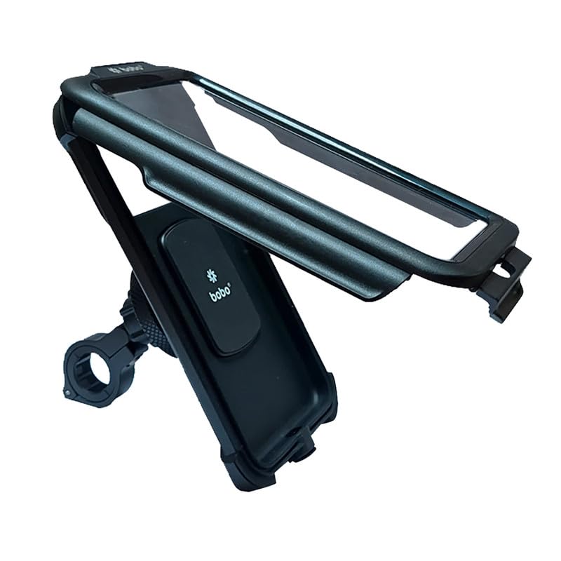 BOBO BM10H PRO Handlebar Mount with Vibration Controller, Fully Waterproof Bike/Motorcycle/Scooter Mobile Phone Holder Mount, Ideal for Maps and GPS Navigation (Black) - Image 1