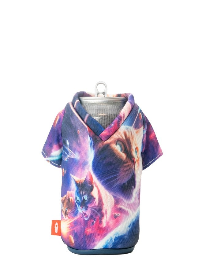 Puffin - The Tee - Insulated 12 oz Can Cooler I Beer Bottle & Soda Can Insulator, Keep Drinks and Beverages Cold (Space Cats) - Image 1