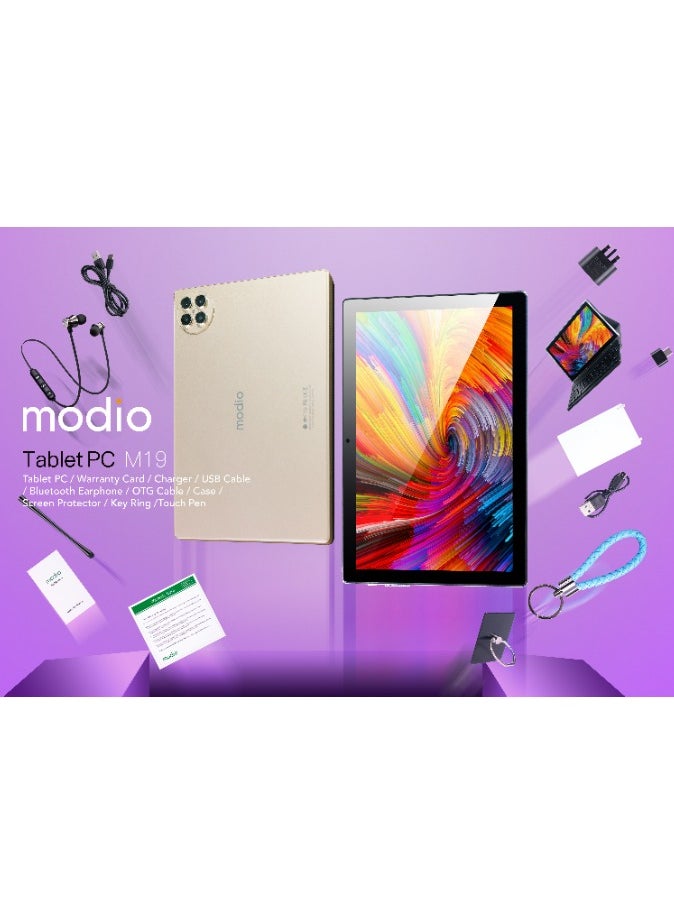 REBENUO M19 tablet 10.1-inch screen size 8GB RAM and 512GB storage space supports 5G LTE connection latest version (golden)  - Image 2