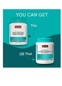 Swisse Wild Fish Oil Omega 3 | EPA DHA Fish Oil Supplements | Odorless - Helps Support Brain, Eye and Heart Health | High Strength 1500 mg Omega 3 Supplement | 400 Softgel Pills  - Image 2