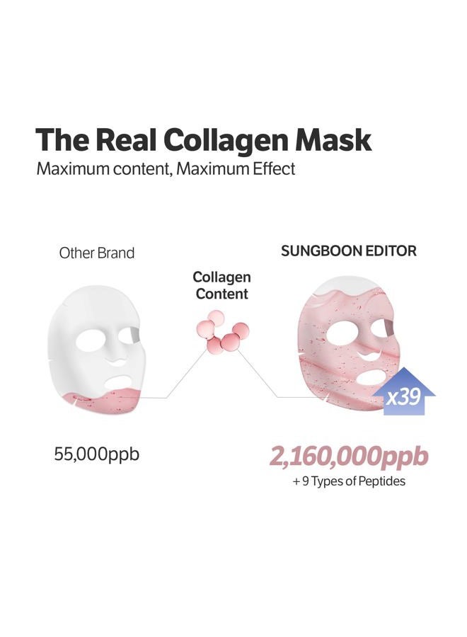 SUNGBOON EDITOR Deep Collagen Boost Set | Collagen Face Mask & Serum for Face, Real collagen 2,160,000ppb, Volufiline, Glass Skin, Skin Elasticity, Volumizing, Korean Skin Care, 37gx4ea & 1.01fl.oz - Image 5