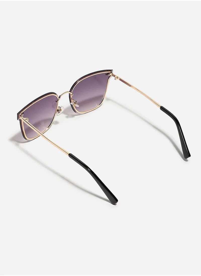 صوص هاوت Gold-Coloured Wayfarer Sunglass