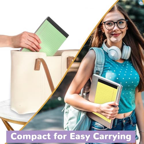 Thboxes 12 Packs Legal Pads 5x8, Totally 360 Sheets Colored Legal Pads 5x8 College Ruled Writing Pads Small Note Pads 30 Sheets/Pad Tablets Lined Notepad for School, Office, To-Do Lists - Image 5