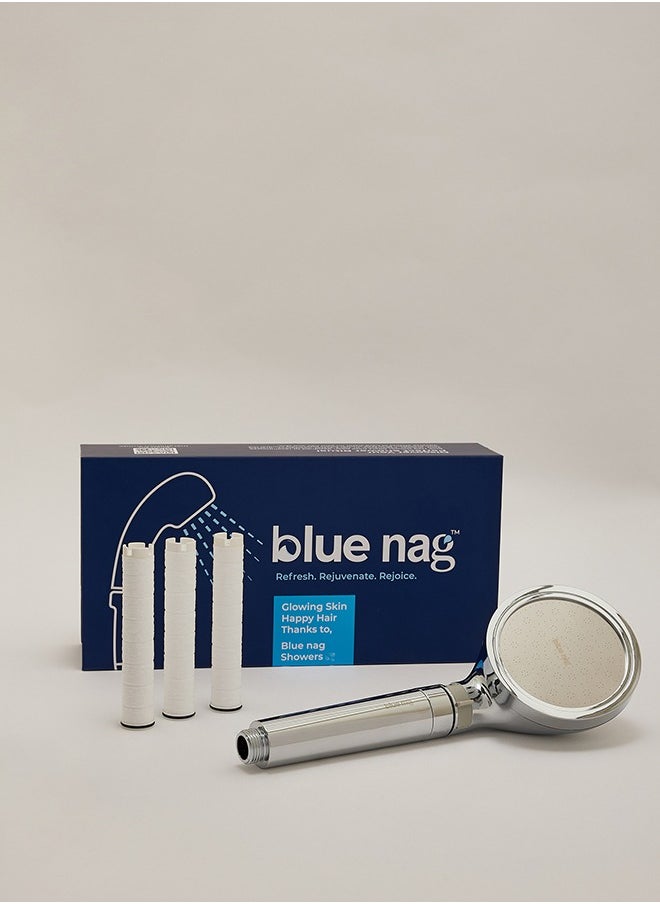 Blue Nag Blue Ionic Shower Filter | Complete Water Softening Solution | American Filtration Technology | Soft, Vibrant Hair & Glowing Skin 