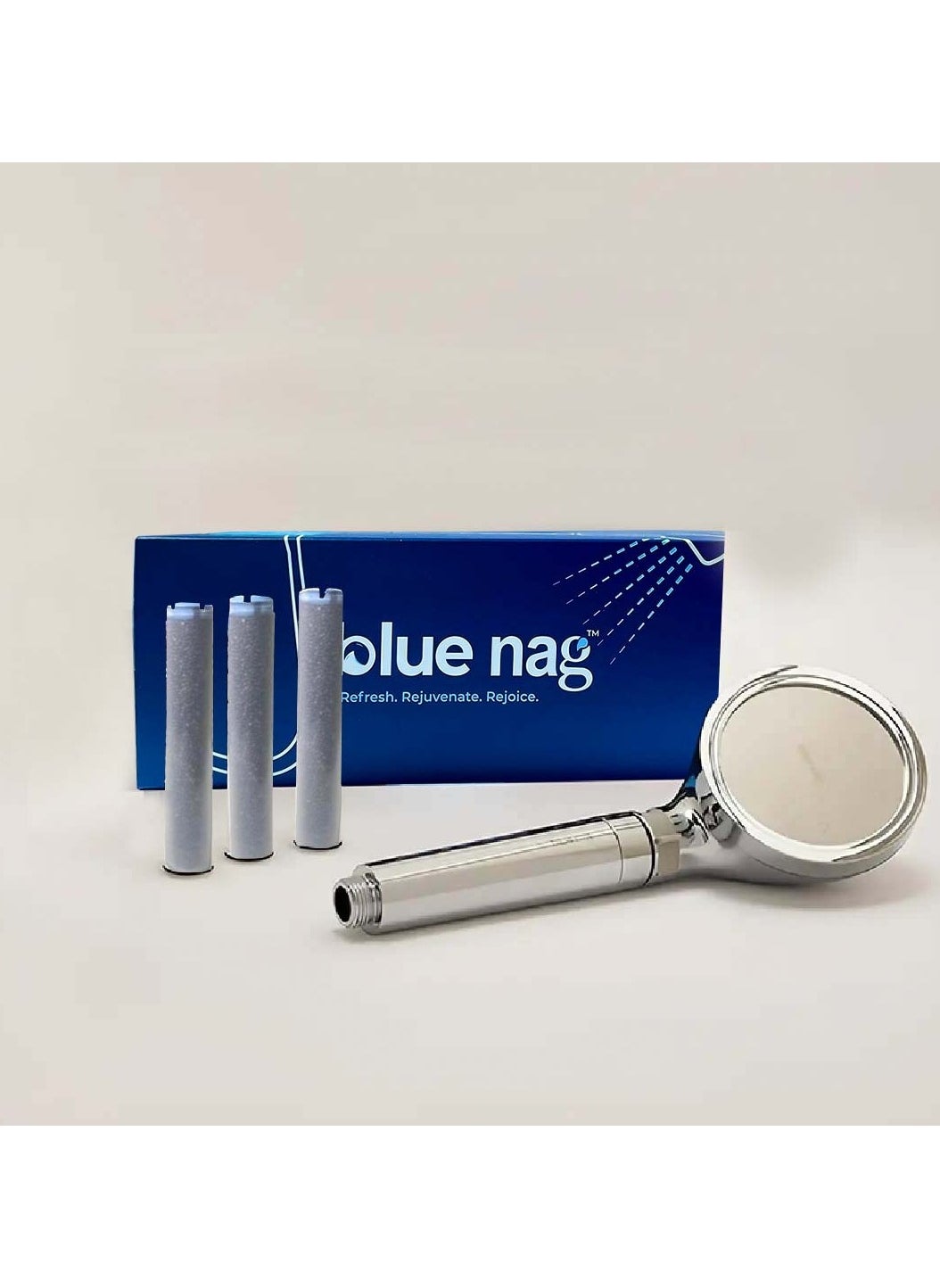 Blue Nag Blue Ionic Shower Filter | Complete Water Softening Solution | American Filtration Technology | Soft, Vibrant Hair & Glowing Skin 