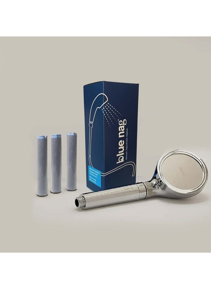 Blue Nag - Blue Ionic Shower Filter | Complete Water Softening Solution | American Filtration Technology | Soft, Vibrant Hair & Glowing Skin - Image 1