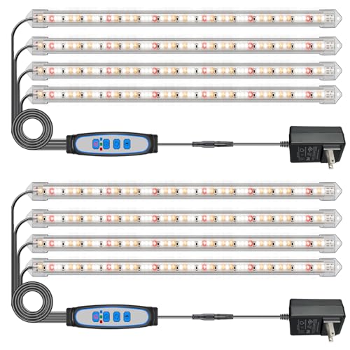 Kullsinss Plant Grow Light Strips, 240 LEDs Grow Lights for Indoor Plants Full Spectrum with Upgrade Timer 6/12/16 Hrs, 3 Spectrum Modes, Sunlike Grow Lamp for Seedlings Hydroponics Succulent, 2 Pack - Image 1