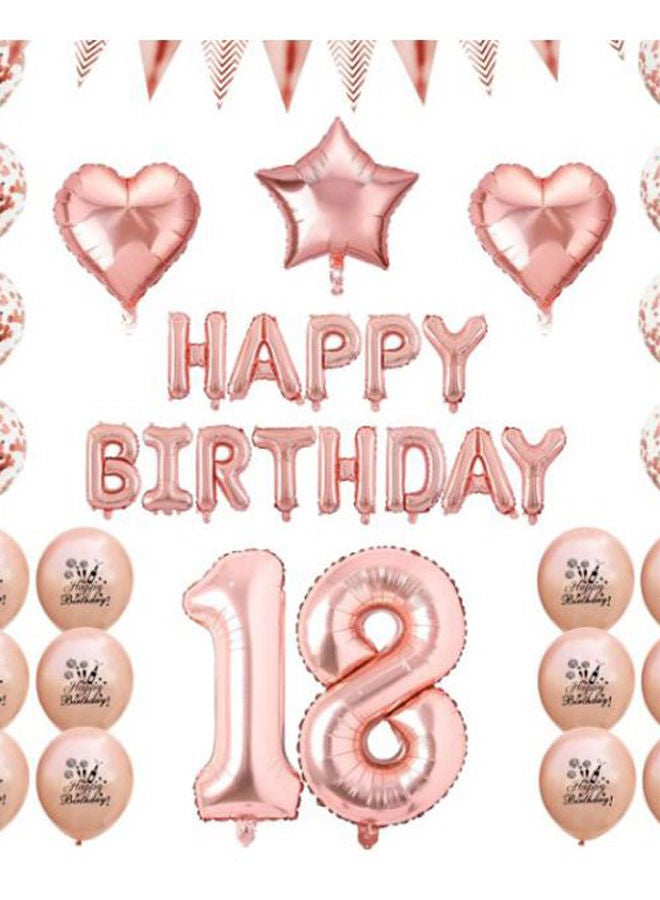 NIBEMINENT 27-Piece 18th Birthday Party Decorative Printed Balloons Set - Image 2