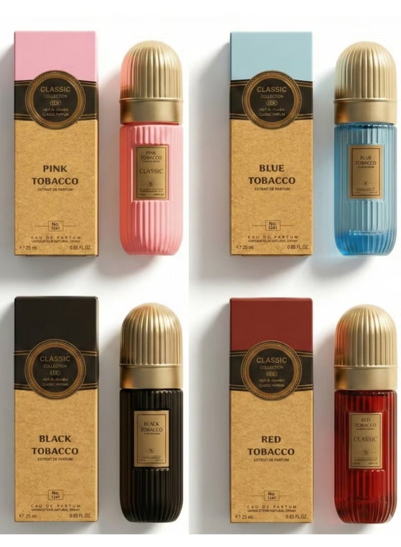 كلاسيك مجموعة عطور كلاسيك توباكو مكونه من 4 قطع 25مل - Image 1
