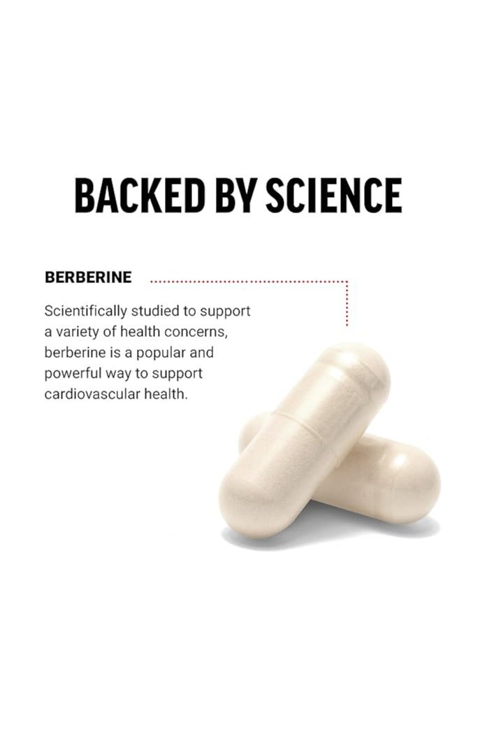 FORCE FACTOR Berberine 500mg Supplement, Cardiovascular Support Supplement, Supports Heart Health, Premium Quality, Vegan, No Gelatin, Non-GMO, 60 Vegetable Capsules - Image 3