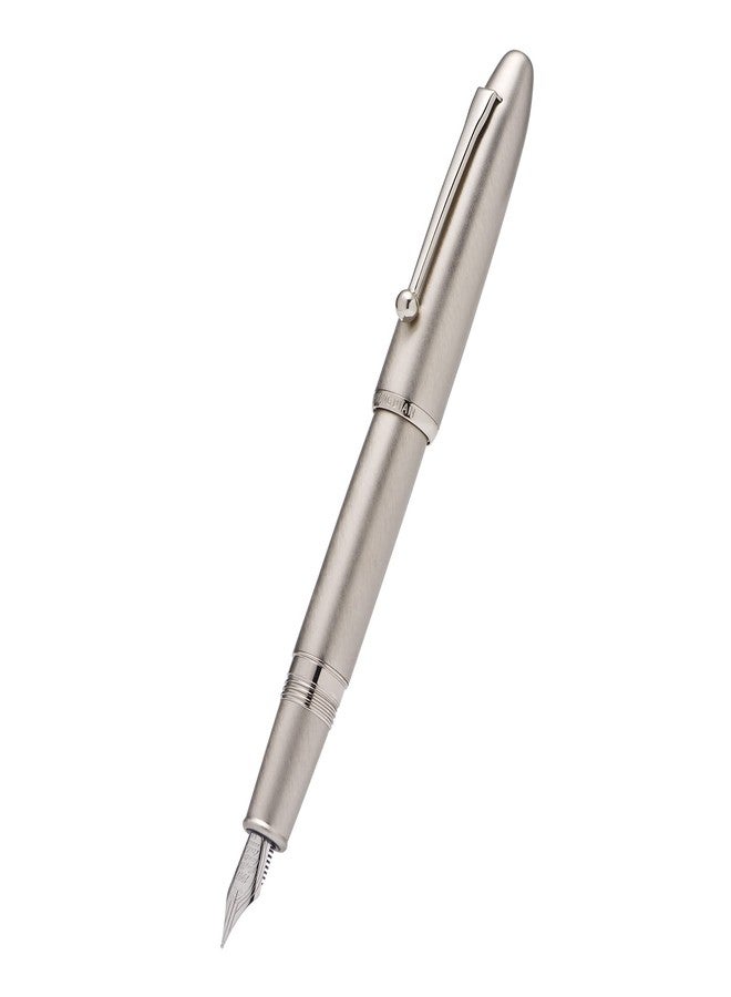 Asvine Hongdian 620 Silver Metal Fountain Pen Extra Fine Nib Classic Pen Office Pen Writing with Metal Box - Image 3