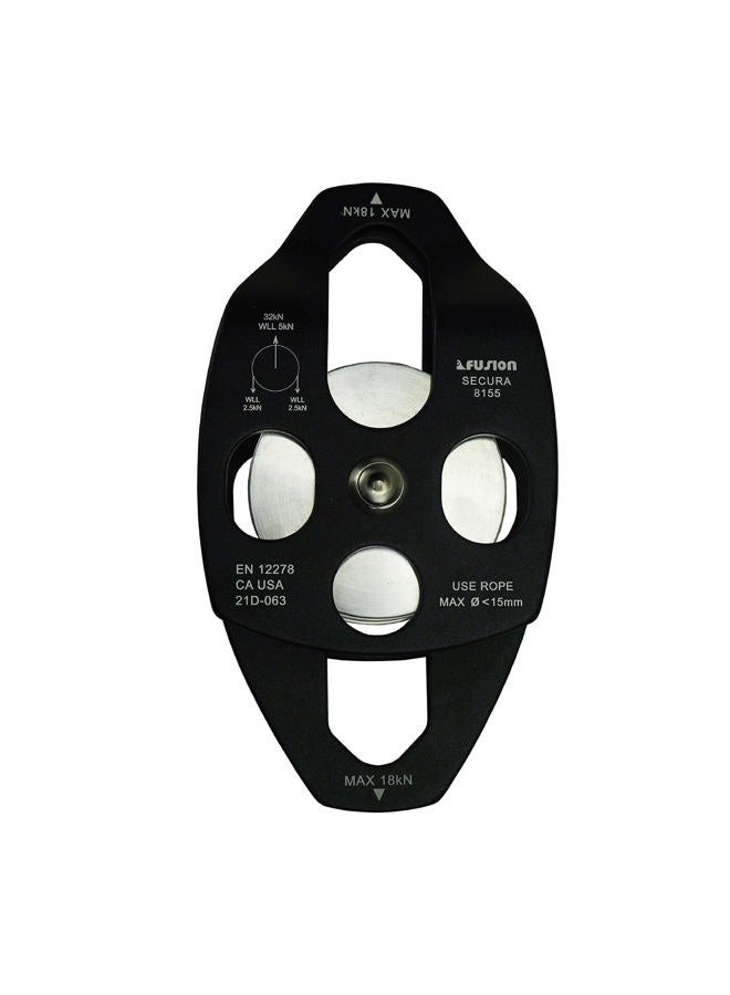 FUSION Climb Lightweight and Durable Aero Space Aluminum Alloy Double Pulley Swing Plate 32kN for Progress Capture System Rigging Hauling Rescue Arborist Tree Climbing - Image 1