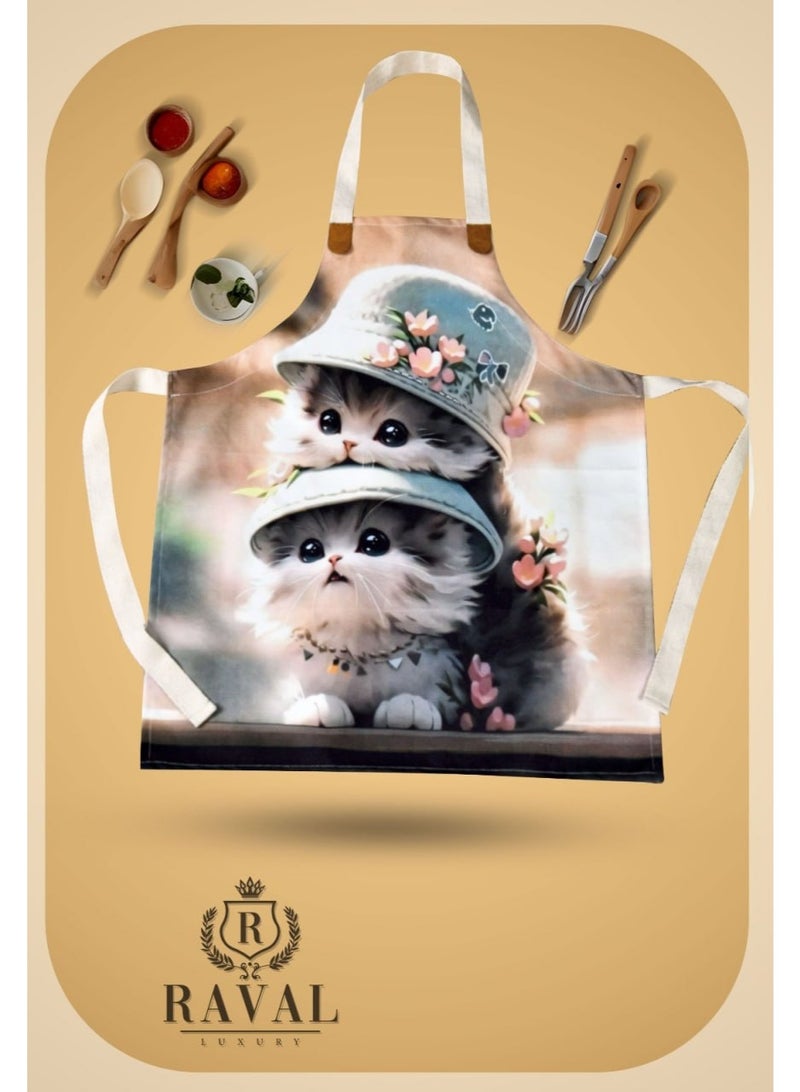 رفال مريله مطبخ عازله للماء مكونه من طبقتين طبقه مطبوعه بألوان ورسميات مميزه تمتص الماء والطبقه الأخرى عازله للماء ذات جوده عاليه جدا و رسومات مجسمه واضحه