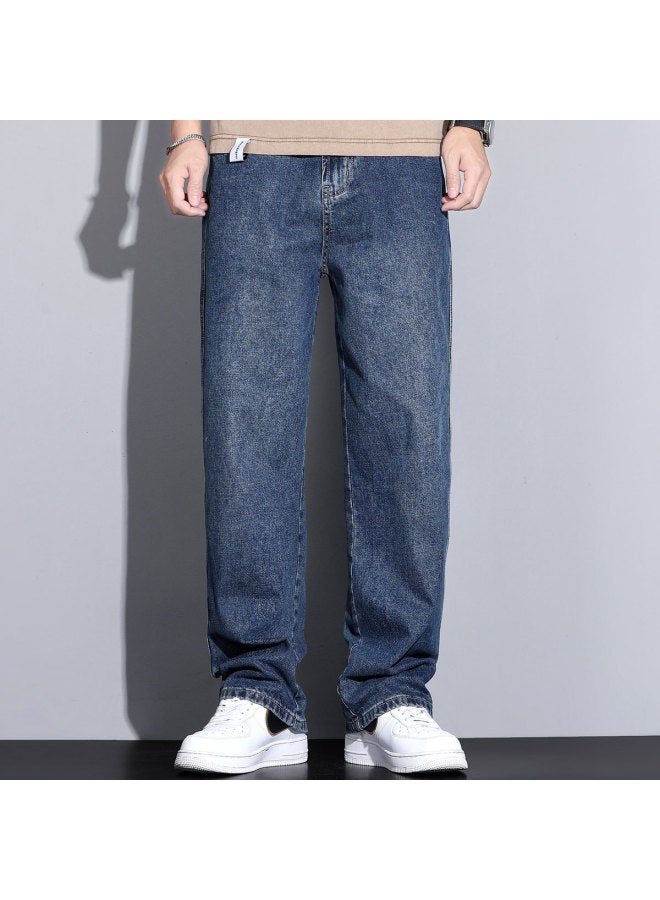 FOLUNSI men's Straight-leg Jeans - Trendy Loose Fit, Oversized Wide-leg Casual Pants - Image 3