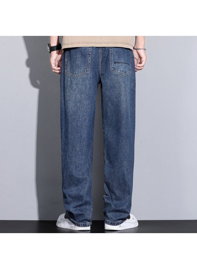 FOLUNSI men's Straight-leg Jeans - Trendy Loose Fit, Oversized Wide-leg Casual Pants - Image 5