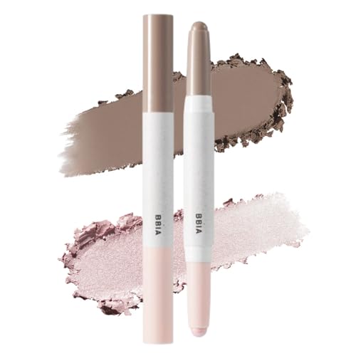 BBI@ BBIA BBIA Last Contour Stick DualSided Contouring Highlighting Duo Stick Easy DualEnded Natural Contour Highlight Blendable Buildable Longlasting Korean Face Makeup 02 COOL DETAIL Pack of 1 - Image 1