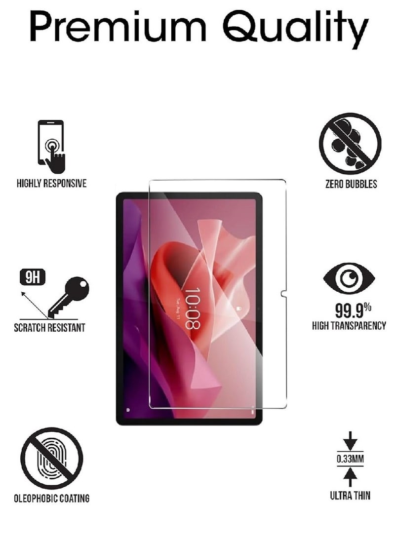 Tempered Glass Screen Protector Clear Designed For Lenovo Tab P12 Full Screen Coverage And Bubble Free - Image 3