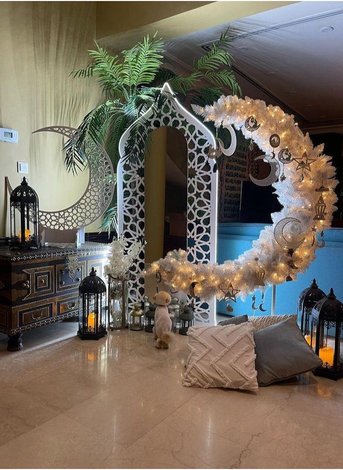 هوم ديكورايشون هلال رمضان أبيض ١٨٠ سم  - Image 3