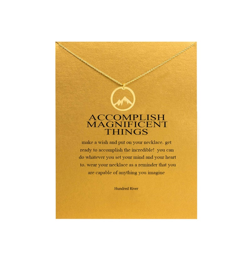 Baydurcan Friendship Mountain Necklace with Message Card Gift Card (mountain) - Image 1
