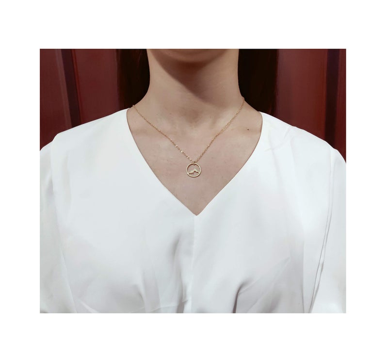 Baydurcan Friendship Mountain Necklace with Message Card Gift Card (mountain) - Image 3