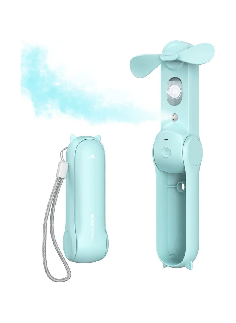 Y&D Misting Fan Portable, Handheld Personal Mister Fan, Small Rechargeable, Mini Spray Water Mist Kids Women Portable For Travel, Outdoors, Hiking, Camping Home Office  - Image 2