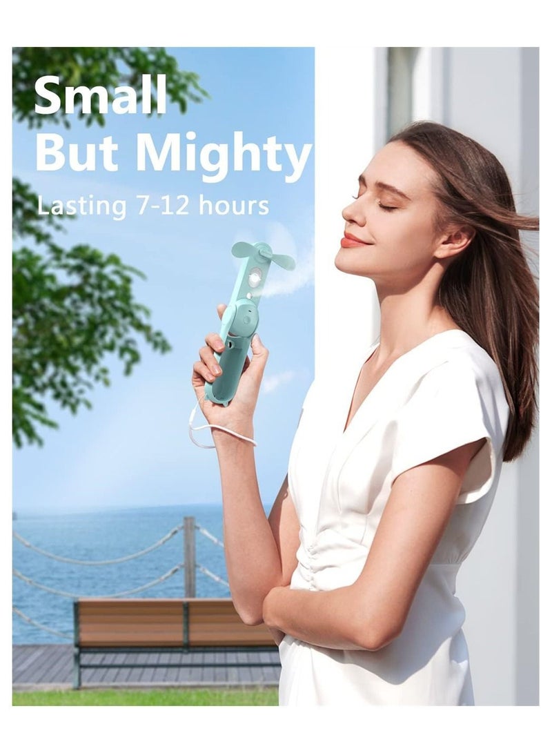 Y&D Misting Fan Portable, Handheld Personal Mister Fan, Small Rechargeable, Mini Spray Water Mist Kids Women Portable For Travel, Outdoors, Hiking, Camping Home Office  - Image 4