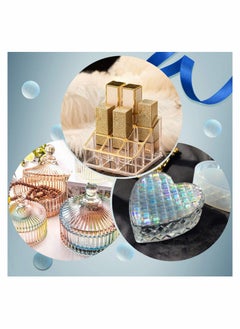 Excefore Silicone Jewelry Box Molds with 9-Slot Heart Shape Epoxy Resin Molds, Round Trinket Box Gift Box Molds, DIY Box Epoxy Casting Molds Set, 3 Pcs  - Image 4