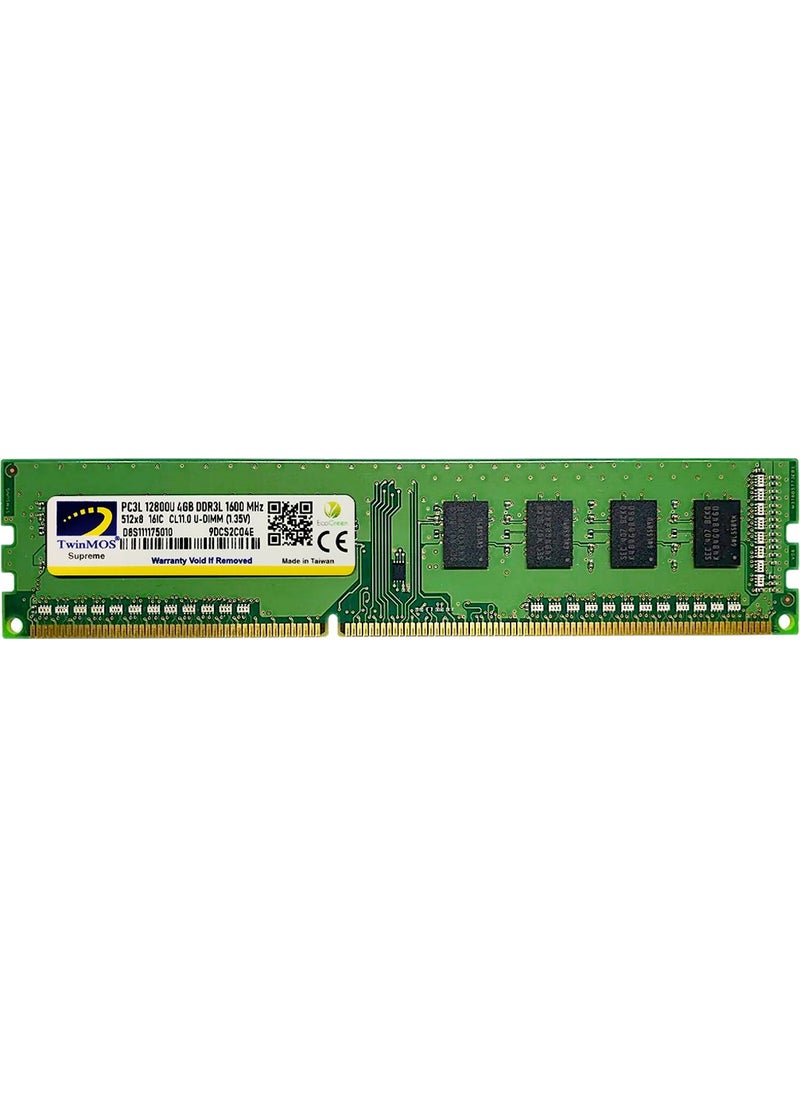 TwinMOS DDR3 4gb 1600MHZ 1.35V Low Voltage Desktop Ram (MDD3L4GB1600D) 