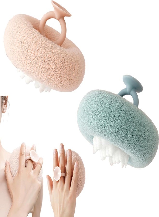 OneNine Super Soft Sunflower Suction Cup Bath Ball, 2 PCS Sunflower Bath Ball, 2-in-1 Sunflower Bath Ball, Sunflower Suction Cup Bath Ball, Suction Cup Bath Ball, Bath Courtesy Sponge Soap Balls - Image 2