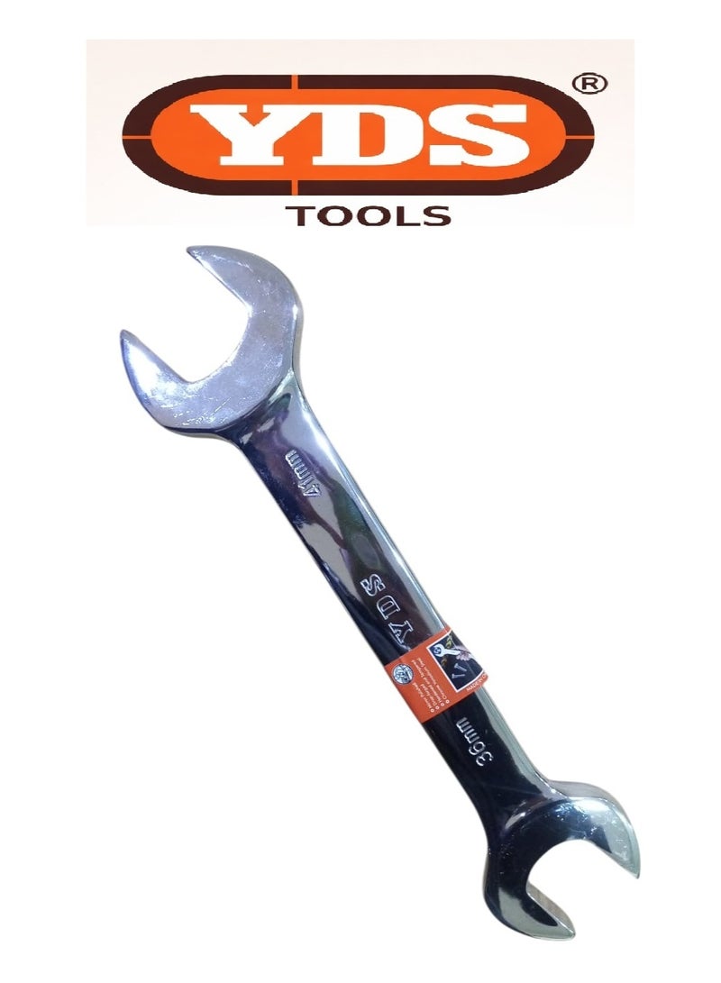 YDS Tools Double Open End Spanner 36 × 41mm – Model 10006138 – 1090g Weight – Polished Chrome Steel Wrench for Heavy-Duty Industrial Use - Image 3
