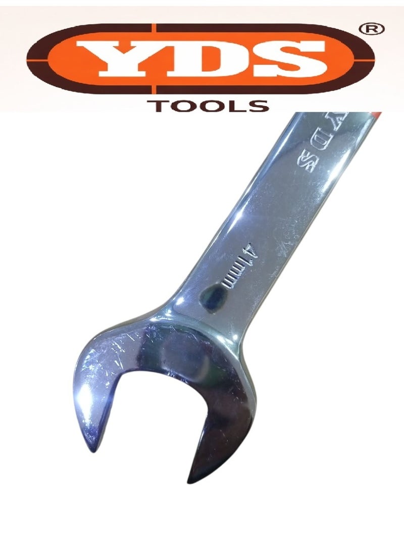 YDS Tools Double Open End Spanner 36 × 41mm – Model 10006138 – 1090g Weight – Polished Chrome Steel Wrench for Heavy-Duty Industrial Use - Image 5