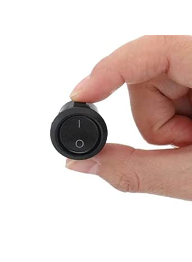 On-Off Round Rocker Switch 6A 250VAC KC8889 2 Pin D:20mm (5PCS)