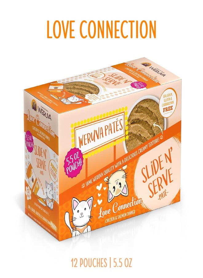 Weruva Wet Cat Food, Love Connection with Chicken and Salmon Pate, 5.5oz Slide N Serve Pouch, Pack of 12 - Image 2