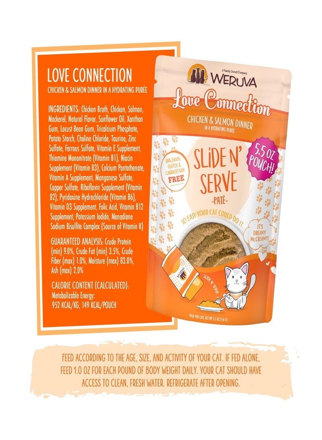 Weruva Wet Cat Food, Love Connection with Chicken and Salmon Pate, 5.5oz Slide N Serve Pouch, Pack of 12 - Image 5