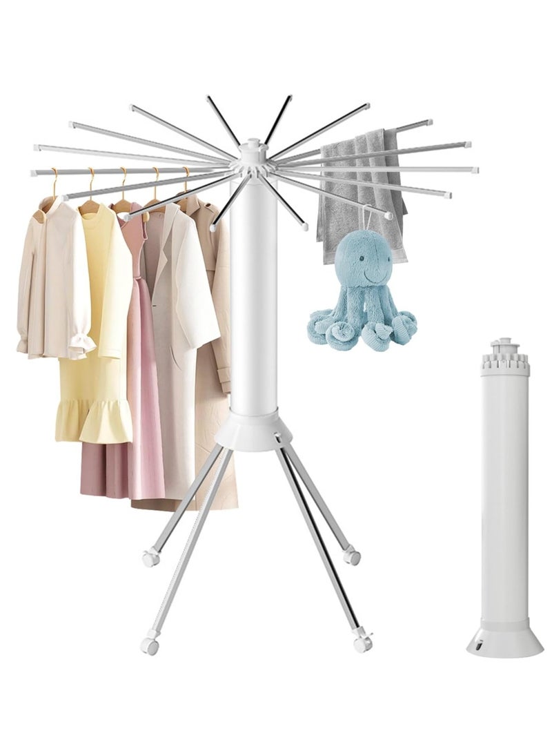 DubaiGallery Tripod Clothes Drying Rack Foldable Portable Space Saving Cylinder Laundry Stand for Indoor Outdoor Tripod Clothes Drying Rack - Image 1
