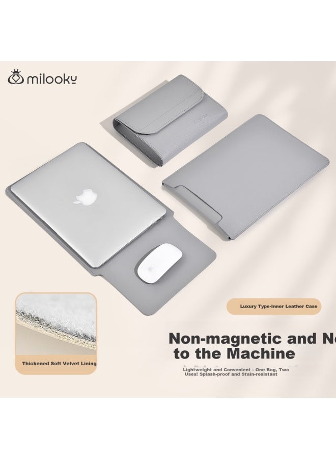 Milooky Laptop Sleeve 15-inch Compatible With Huawei, Apple, Lenovo Xiaoxin Pro 16, Fleece-lined Protective Case - Image 1