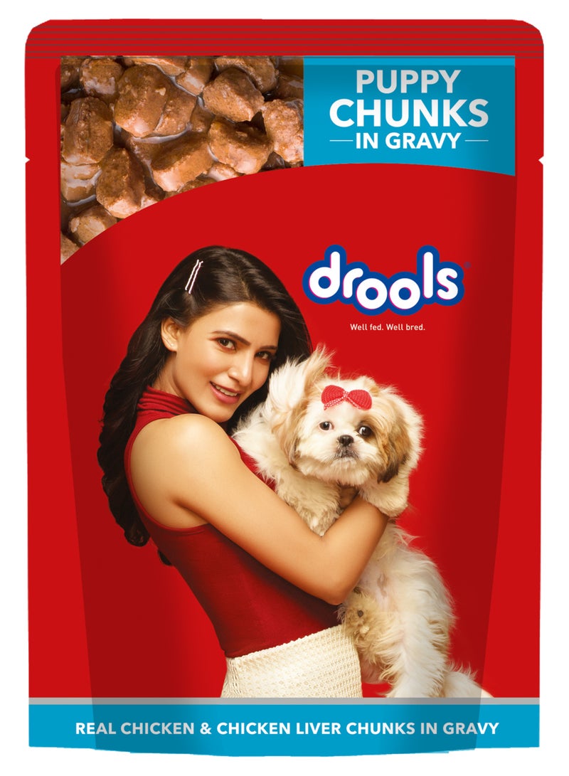 Drools Puppy Chicken & Chicken Liver Chunks Gravy  Wet Food 15x150g  - Image 3