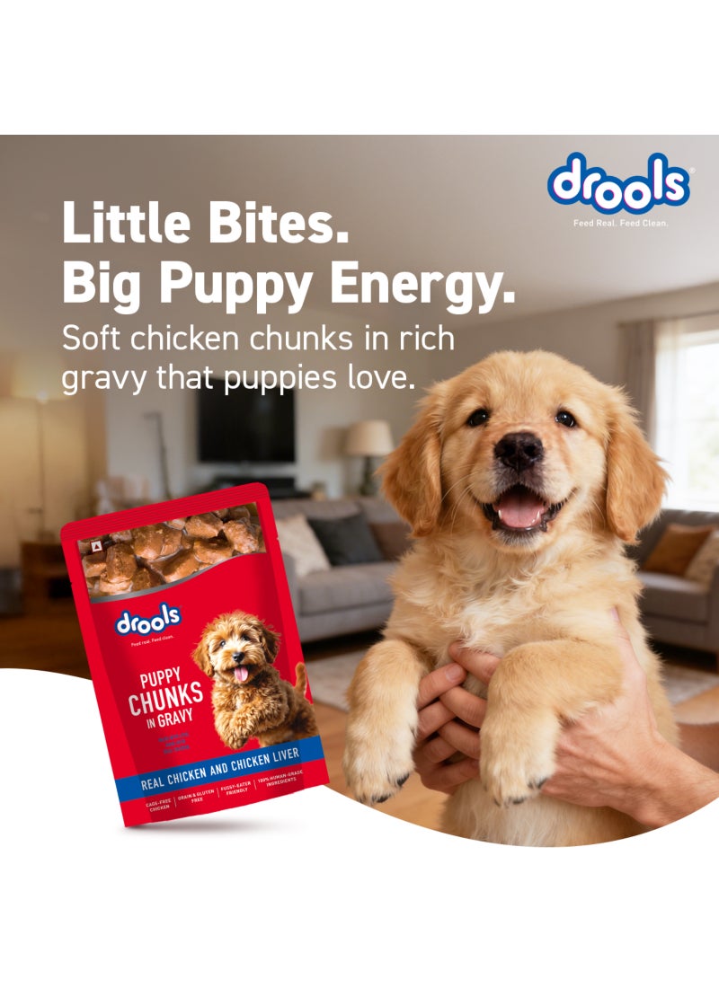 Drools Puppy Chicken & Chicken Liver Chunks Gravy  Wet Food - Image 3