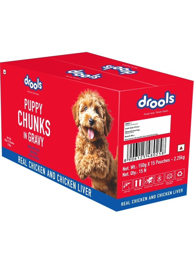 Drools Puppy Chicken & Chicken Liver Chunks Gravy  Wet Food - Image 3