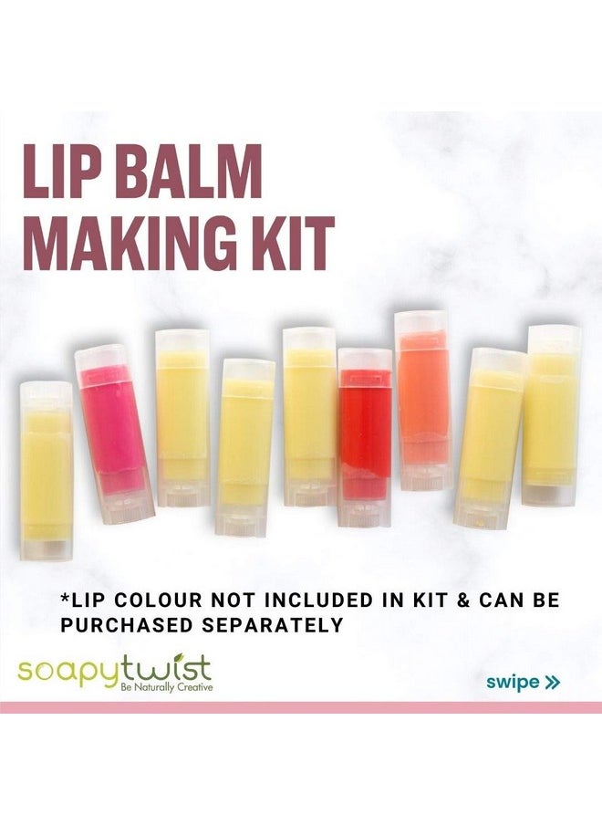 Diy Lip Balm Making Kit (Lip Balm Base, Choco Vanilla Lip Flavouring Oil, Bubblegum Lip Flavouring Oil, 10 Empty Lip Balm Tubes, Measuring Jar)