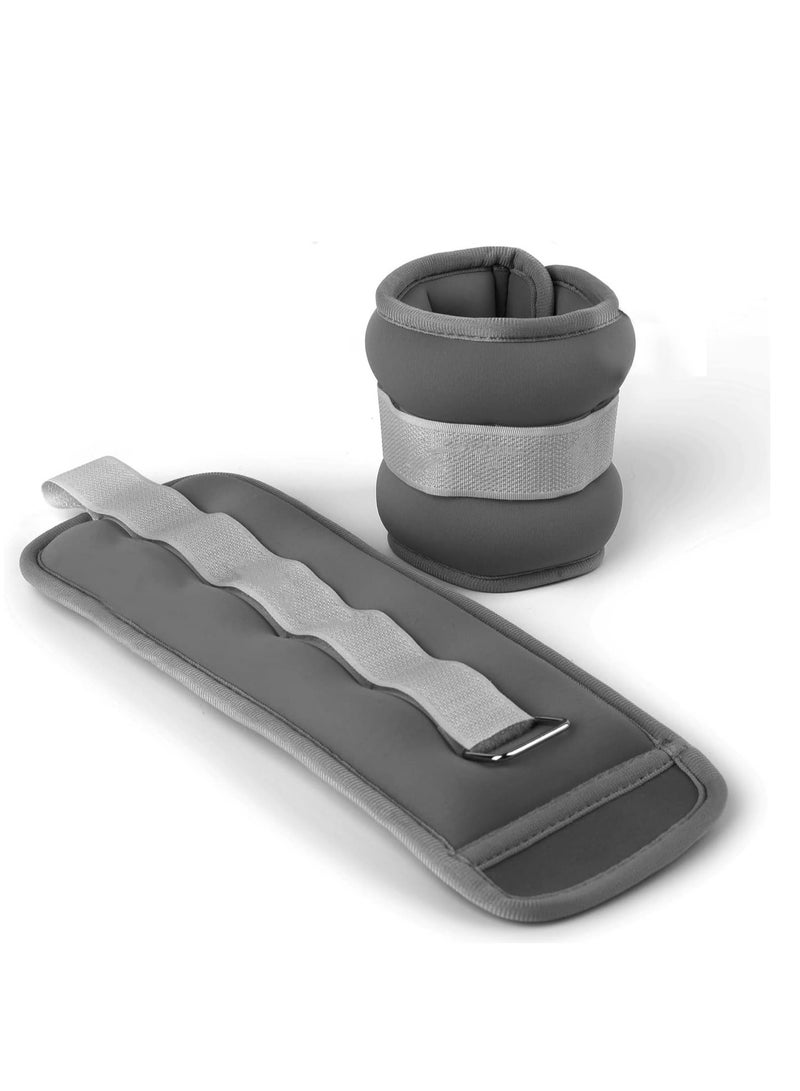 أوزان الكاحل زوج واحد من أوزان المعصم والساق والذراع بوزن 1 كجم للنساء والرجال والأطفال والأطفال مع أحزمة قابلة للتعديل، مرجحة للقوة للعلاج الطبيعي والجري والمشي واللياقة البدنية والتمرين في صالة الألعاب الرياضية - Image 1