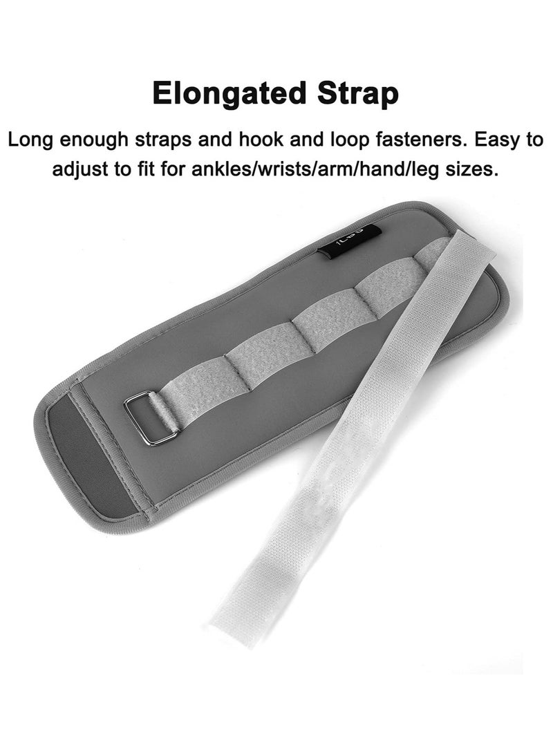 أوزان الكاحل زوج واحد من أوزان المعصم والساق والذراع بوزن 1 كجم للنساء والرجال والأطفال والأطفال مع أحزمة قابلة للتعديل، مرجحة للقوة للعلاج الطبيعي والجري والمشي واللياقة البدنية والتمرين في صالة الألعاب الرياضية - Image 3