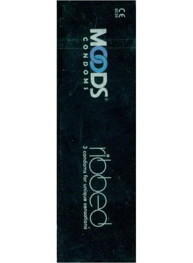MOODS Ribbed 3 Condoms - Image 4