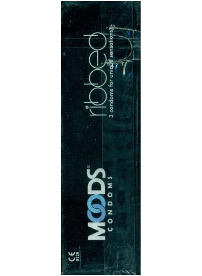 MOODS Ribbed 3 Condoms - Image 5