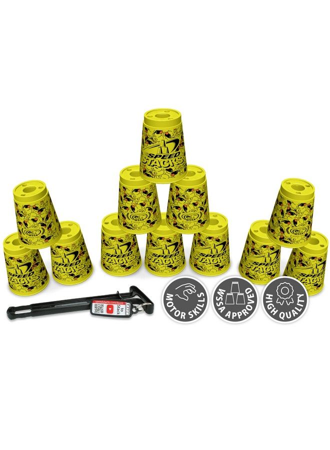 SPEED STACKS ; Official Sport Stacking Set, Lucky Duck 12 Cups And Holding Stem ; Top Grade Materials, Low Friction ; Wssa Approved - Image 2